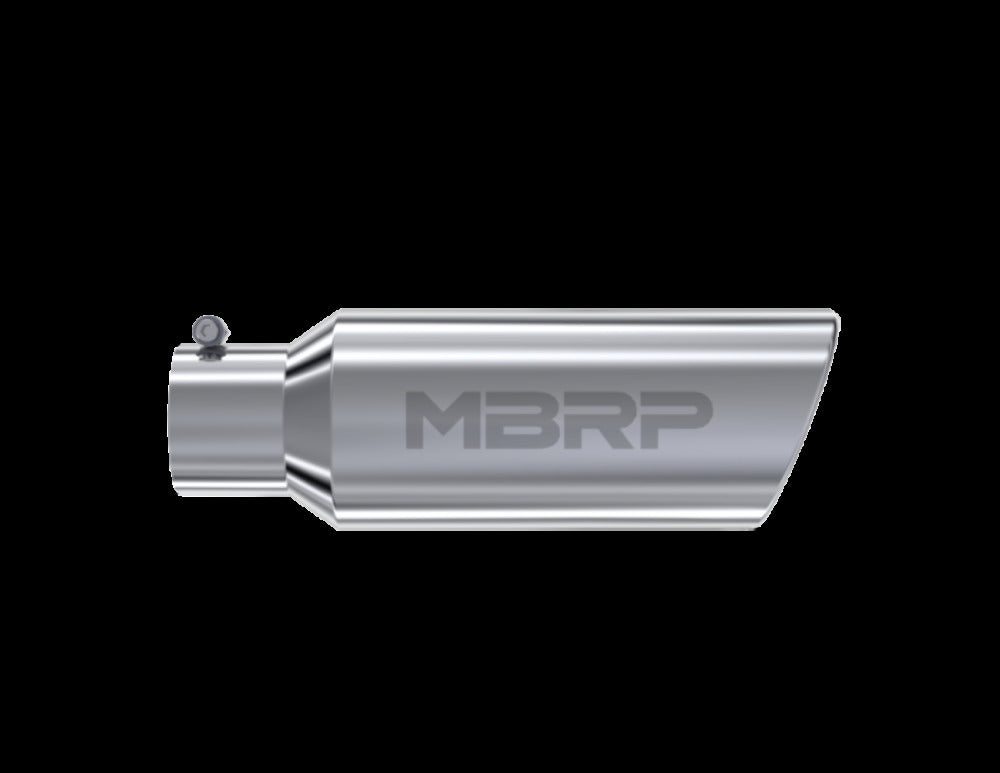 Tip; 6in. O.D.; Rolled end; 4in. inlet 18in. in length; T304 - T5130 - Exhaust Tips Car Part People