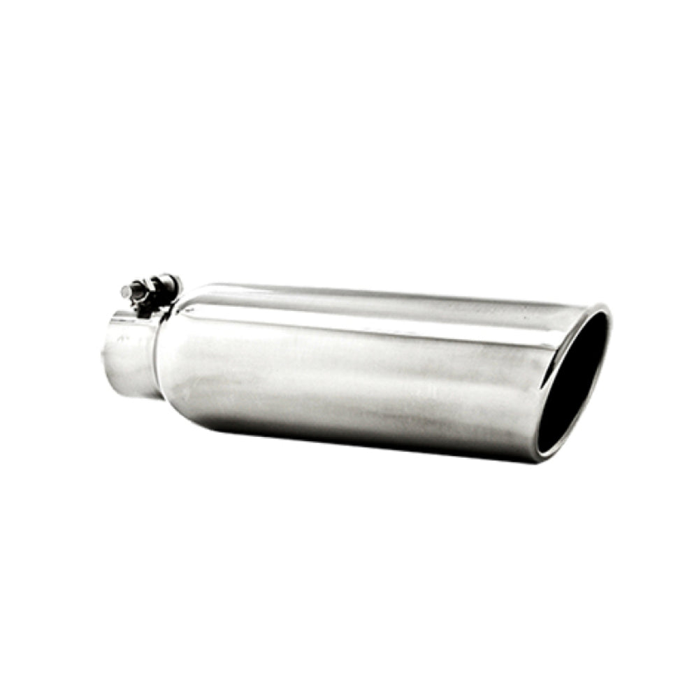 3.5" OD 2.25" inlet 12" in length Angled Cut Rolled End Clampless-no weld-T5147 - Exhaust Tips Car Part People