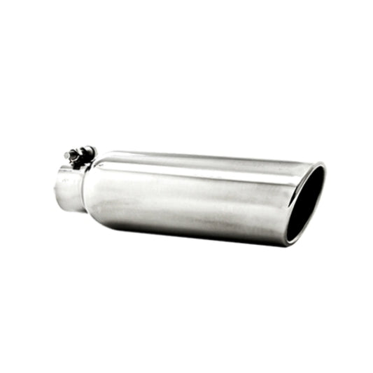 3.5" OD 2.25" inlet 12" in length Angled Cut Rolled End Clampless-no weld-T5147