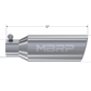 4" OD 2.5" inlet 12" length Angled cut Rolled End Clampless-no weld T304-T5150 - Exhaust Tips Car Part People