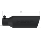 Tip; 4in. O.D.; Angled Rolled End; 2.5in. inlet; 12in. in length; Black-T5150BLK