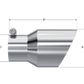 UNIVERSAL 4.5"  TAIL PIPE EXHAUST TIP - T5151