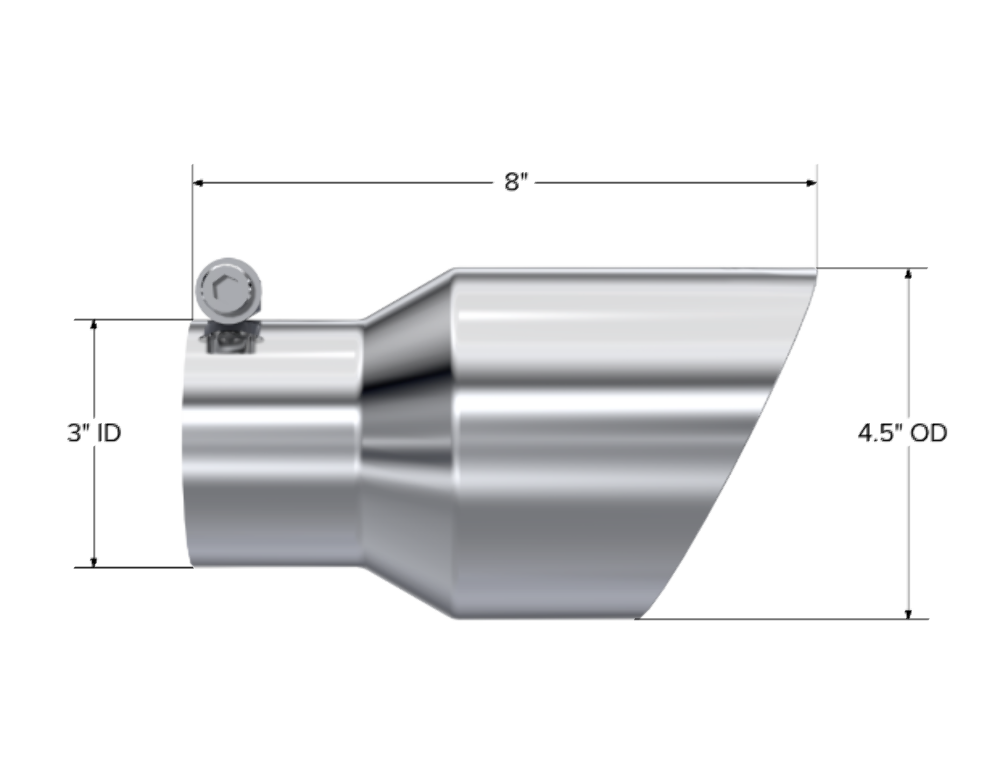 UNIVERSAL 4.5"  TAIL PIPE EXHAUST TIP - T5151