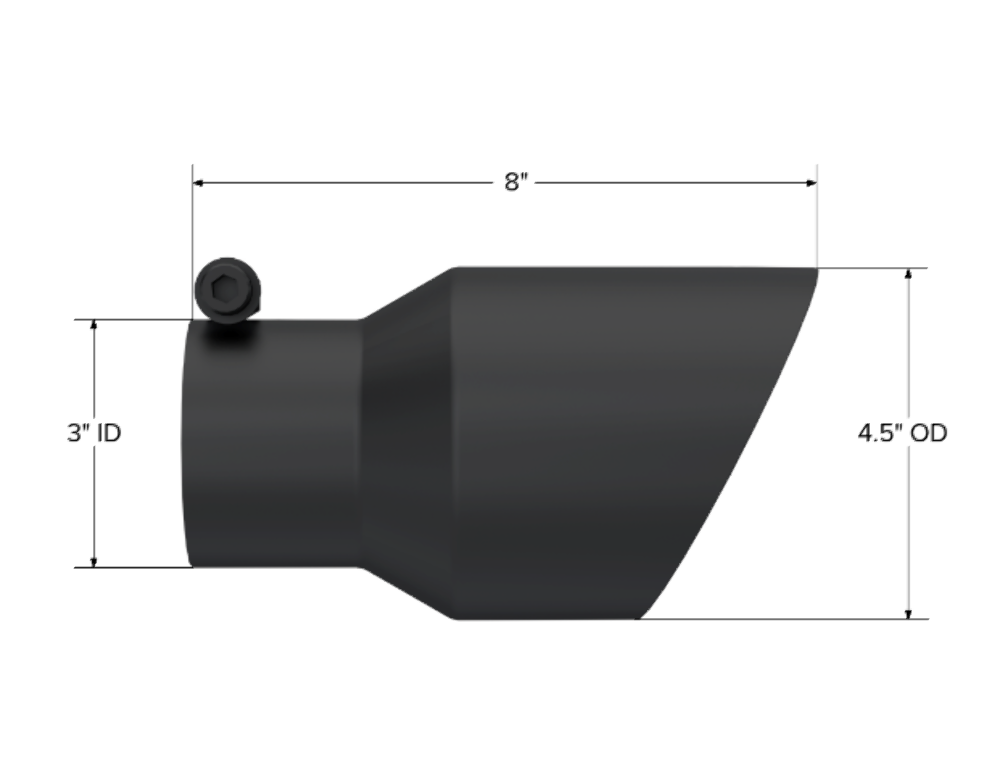 4.5" OD Dual Wall Angled Tip - T5151BLK