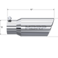 4" OD, Angle Rolled End Tip - T5155 - Exhaust Tips Car Part People
