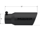 Tip; 4in. O.D.; Angled Rolled End; 3in. inlet; 10in. length; Black - T5155BLK
