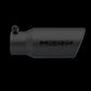Tip; 4in. O.D.; Angled Rolled End; 3in. inlet; 10in. length; Black - T5155BLK - Exhaust Tips Car Part People