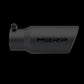 Tip; 4in. O.D.; Angled Rolled End; 3in. inlet; 10in. length; Black - T5155BLK
