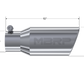 Tip; 4in. O.D. Angled Rolled End 2 3/4in. inlet 10in. length; T304 - T5157 - Exhaust Tips Car Part People