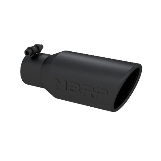 Tip; 4in. O.D. Angled Rolled End 2 3/4in. inlet 10in. length; Black - T5157BLK