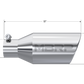 Tip; 4 1/2" O.D.; SW Angle Rolled End; 2 1/2" inlet 11" in length; T304-T5160
