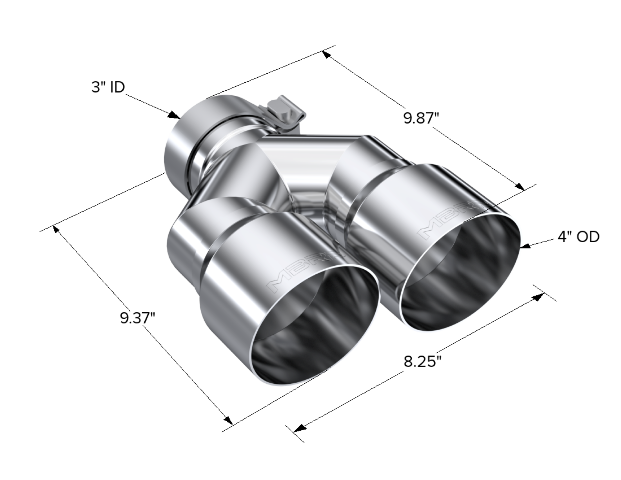 Tip; 4in OD Out; 3in ID; 9.87in Length; Single Wall; Carbon Fiber - T5183