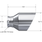 Fits 22-24 Dodge Durango 5" OD SEC 70 inlet 7.7" Dual Wall Angle Cut Tip-T5197