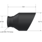 Fits 15-16 Charger 5" OD SEC 70 inlet 7.7" Dual Wall Angle Cut BLK-T5197BLK