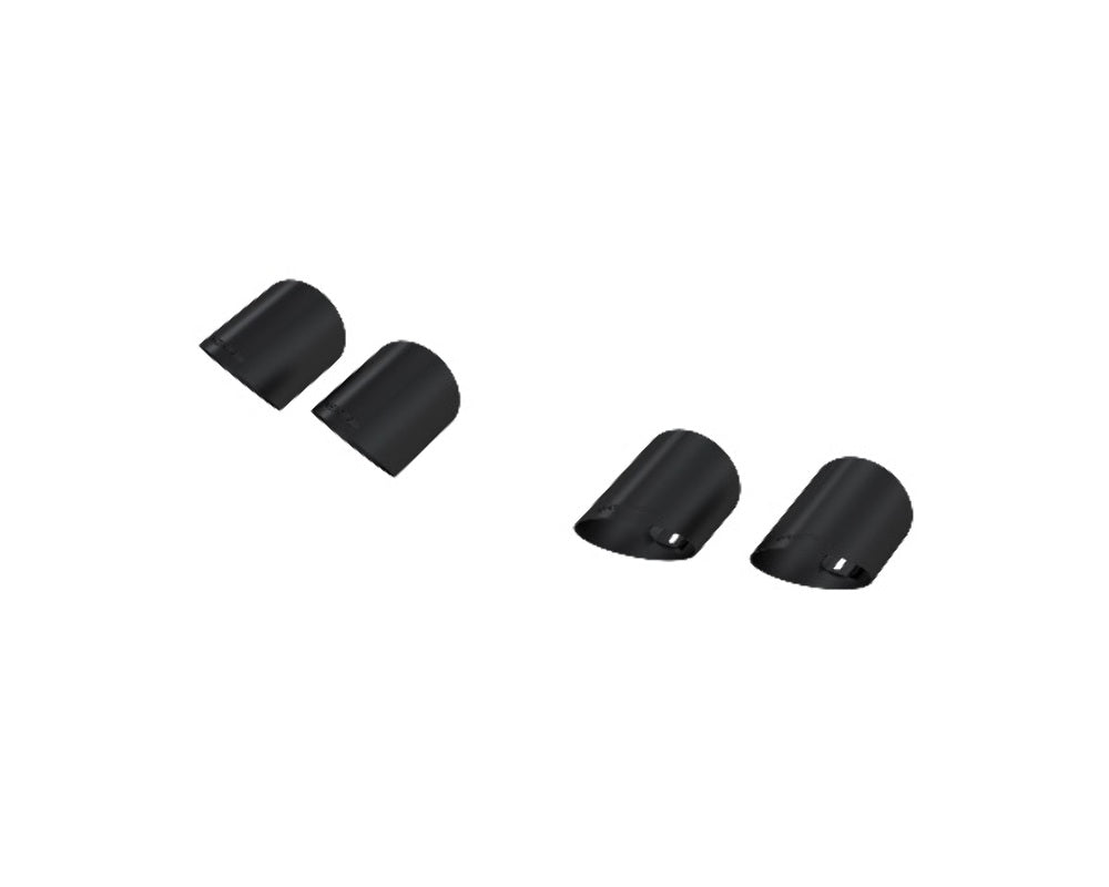 Fits 2015-2024 Ford Mustang 4" OD Quad Tip Cover Kit BLK - T5198BLK - Exhaust Tips Car Part People
