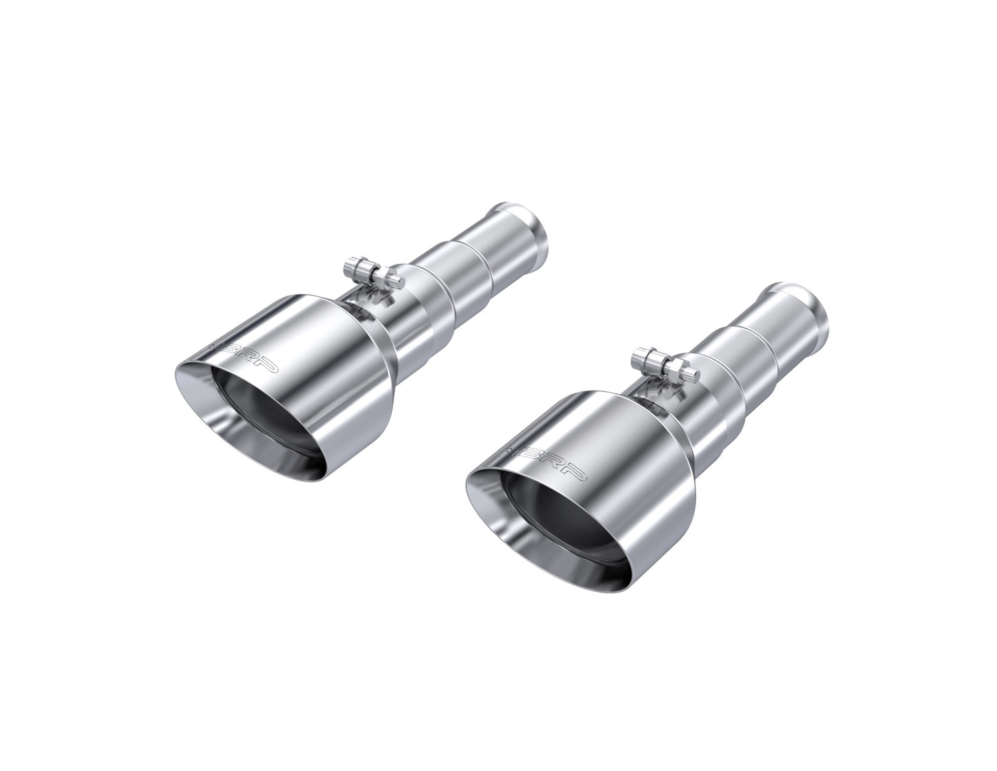 Tip; 5in OD Out; 3in ID; 8in Length; Angle Cut; Dual Wall; T304 T5187BLK - Exhaust Tips Car Part People