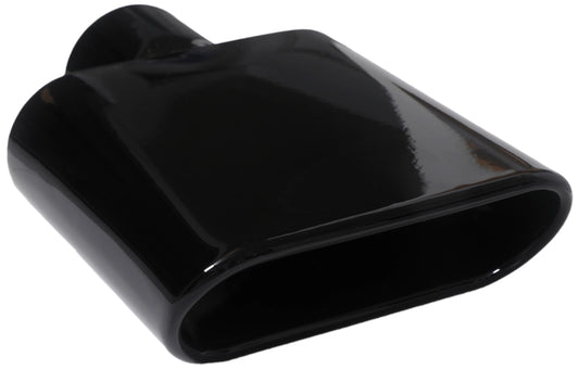 2.5" ID X6.5X2.5"X 8.5" Rolled Edge Slant Cut Coated Gloss Black T815GB