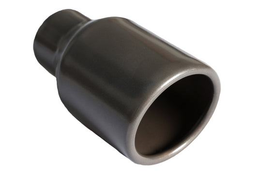 Rolled Edge Slant Cut Stainless Steel Tip Powered Coated Gun Metal Grey-T819GY