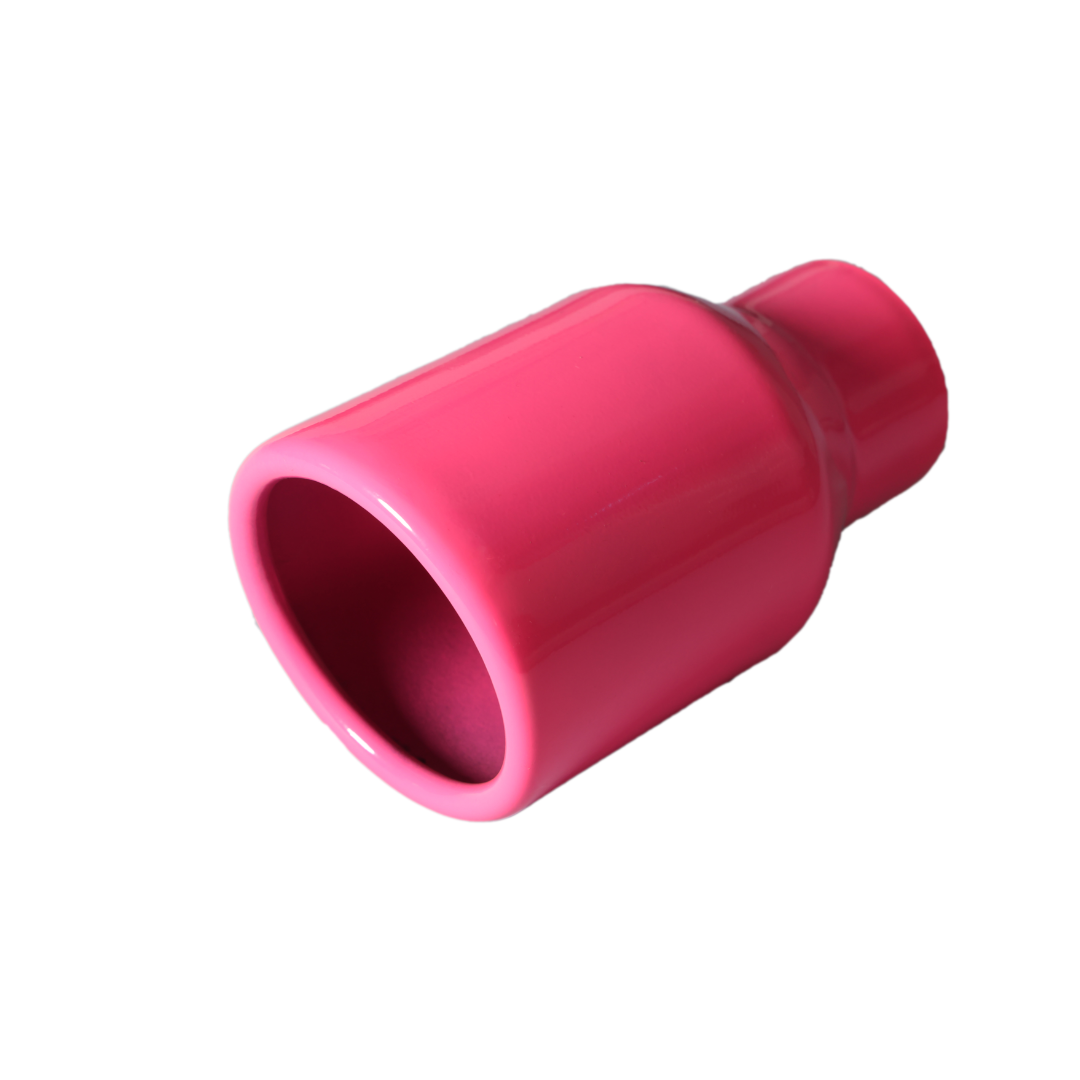 Rolled Edge Slant Cut Stainless Steel Tip Powered Coated Pink-T819PK
