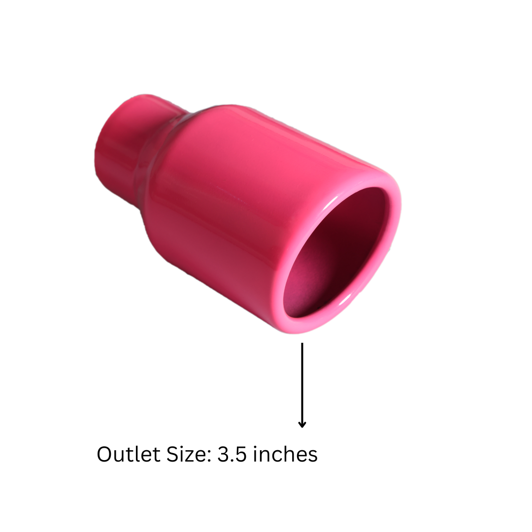 Rolled Edge Slant Cut Stainless Steel Tip Powered Coated Pink-T819PK