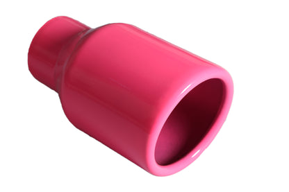 Rolled Edge Slant Cut Stainless Steel Tip Powered Coated Pink-T819PK