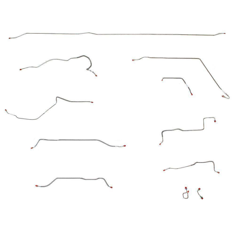 1951-55 Chevrolet 3100 Truck Complete Brake Line Kit Long Bed Steel - TCK5102OM - Rear Lines Car Part People