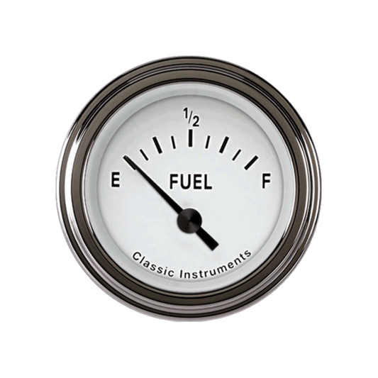 Tetra Series, White Fuel Gauge 0-30 TE14WSLF