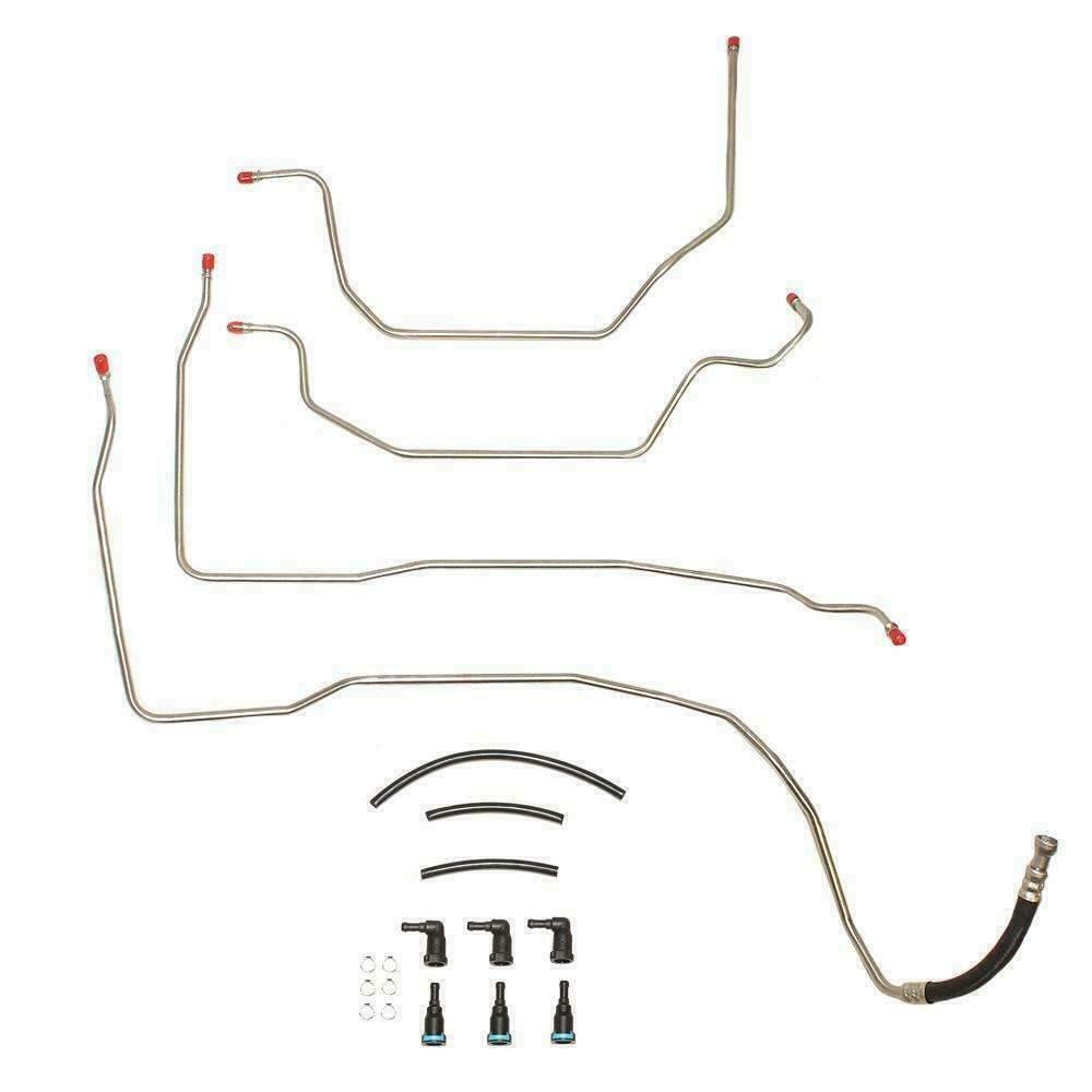 04-06 GMC Yukon 1500 Fuel Line Kit Without Flex Fuel Stainless Steel-TGL0311SS - Pre-Bent Fuel Lines Car Part People