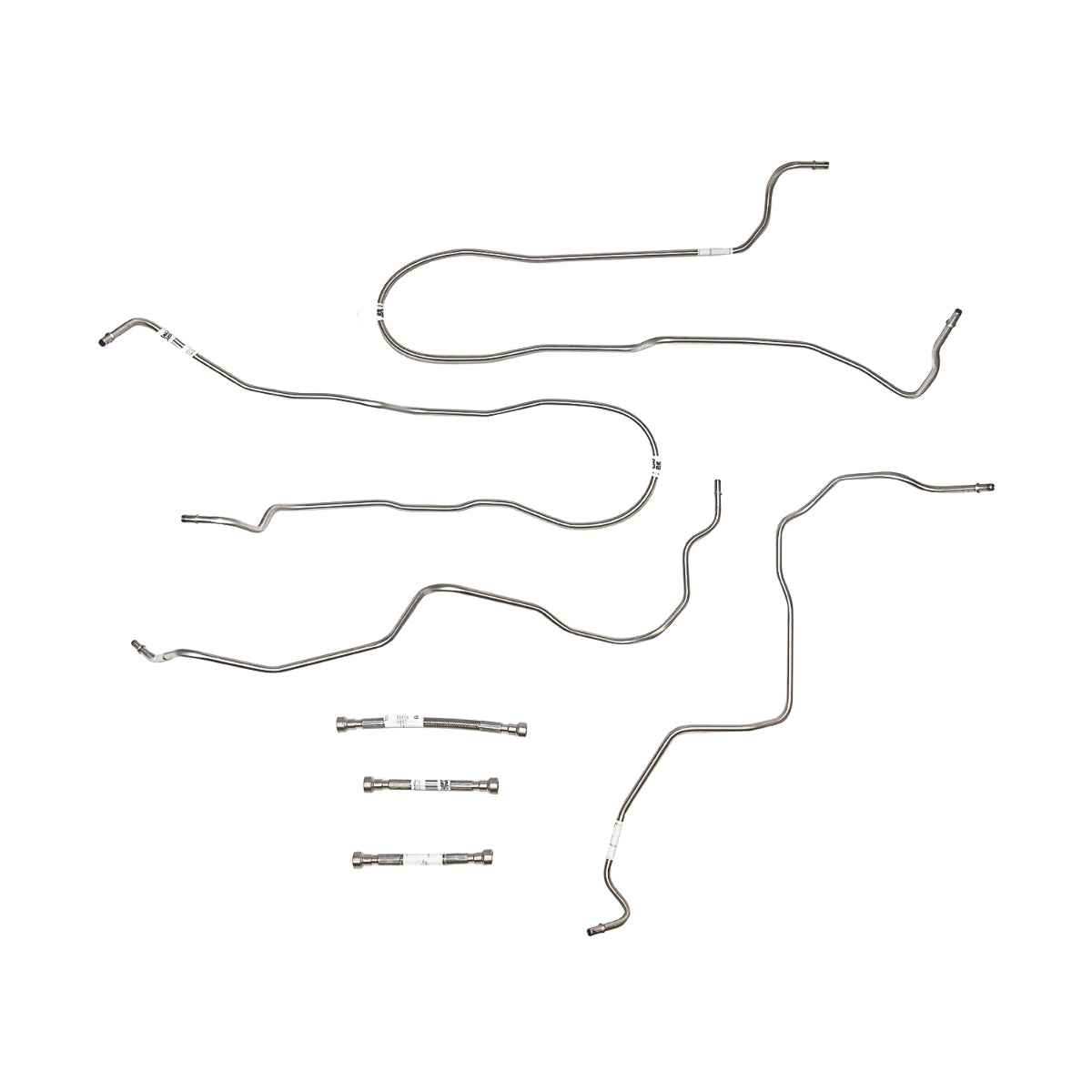 2004-10 Chevrolet Silverado HD Gas Fuel Line Kit with Extended Cab - TGL0404SS - Pre-Bent Fuel Lines Car Part People