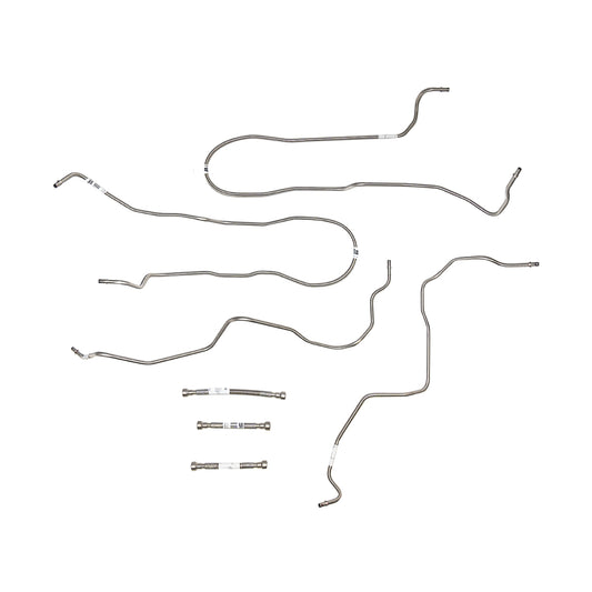 2004-10 Chevrolet Silverado HD Gas Fuel Line Kit with Extended Cab - TGL0404SS - Pre-Bent Fuel Lines Car Part People