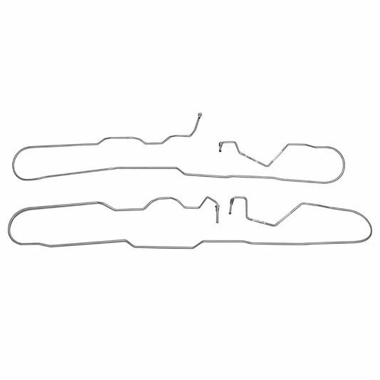 Fits 2007-18 Chevy Silverado 1500 Ext Cab/Short Bed Intermediate Brake Lines TIN1401OM - Rear Lines Car Part People