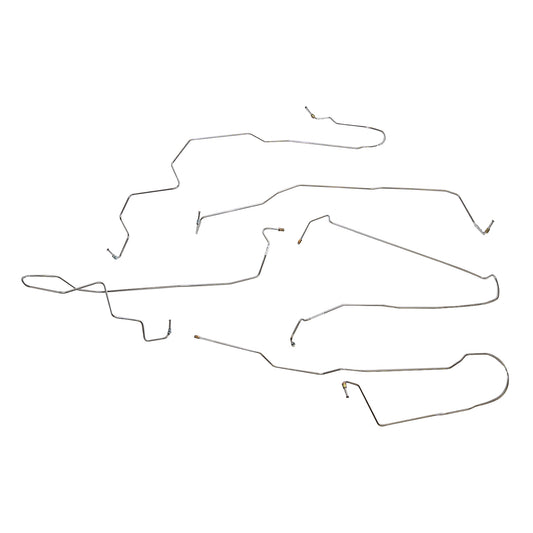 Chevy Front Brake Line Kit; Fine Lines-TKT0802SS - Brake Hoses Car Part People