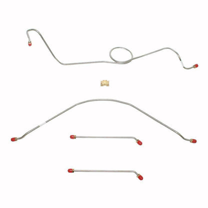 57-60 Ford F-100 Pickup Front Brake Line Kit Standard Brakes Stainless TKT5741SS - Front Lines Car Part People