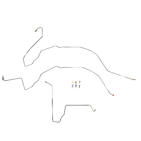 63-66 Chevrolet C10 Dual M/C, Power Disc Conv. Front Brake Line Kit TKT6412OM