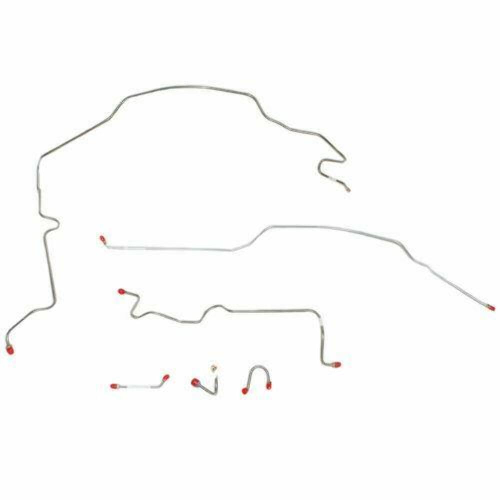 67-70 Chevrolet C10 Front Brake Line Kit 2WD Standard Brakes Stainless TKT6702SS - Front Lines Car Part People