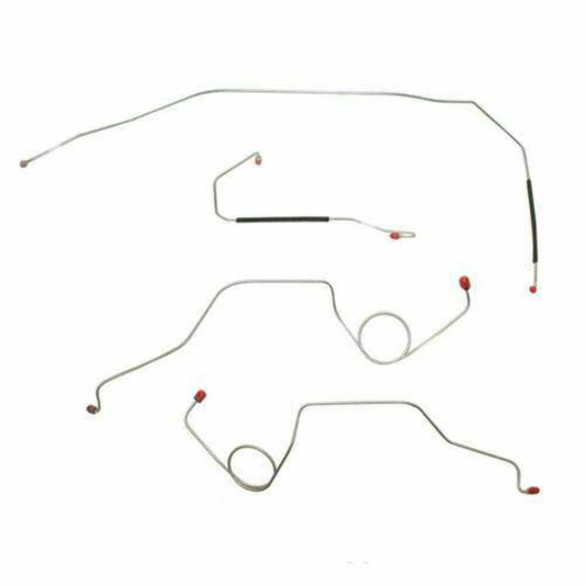 1967-1972 Ford F-100 Front Brake Line Kit 2WD Standard Drum Brakes - TKT6741SS - Front Lines Car Part People