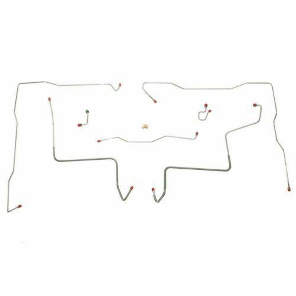 1971-72 Chevrolet K10 Front Brake Line Kit 4WD Power Brakes - TKT7105OM - Front Lines Car Part People