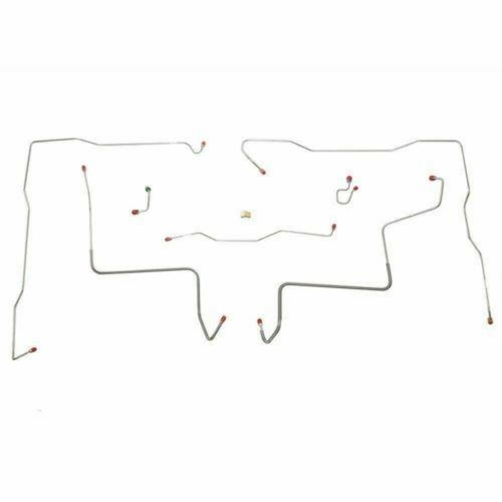 1971-72 Chevrolet K10 Front Brake Line Kit 4WD Power Brakes - TKT7105SS - Front Lines Car Part People
