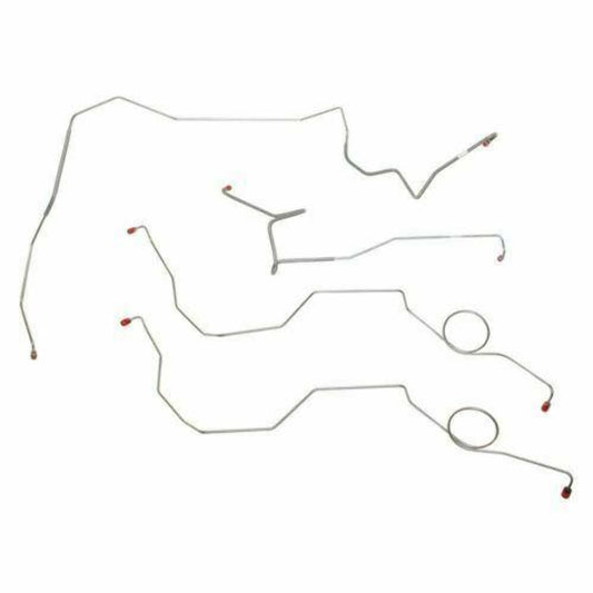 Fine Lines TKT7342OM - 1973-74 Ford F-100 Front Brake Line Kit 2WD Power Disc Brakes - Front Lines Car Part People