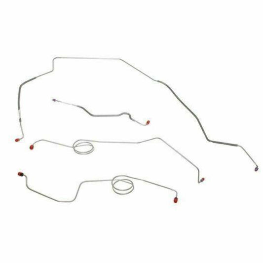 1977-1979 Ford F-250 Front Brake Line Kit Long Bed Power Disc Brakes - TKT7743SS - Front Lines Car Part People