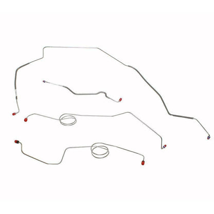 1977-1979 Ford F-100 Front Brake Line Kit 4x4 Power Disc Brakes - TKT7846SS - Front Lines Car Part People