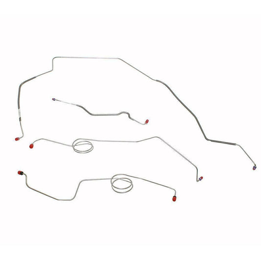 1977-1979 Ford F-100 Front Brake Line Kit 4x4 Power Disc Brakes - TKT7846SS - Front Lines Car Part People