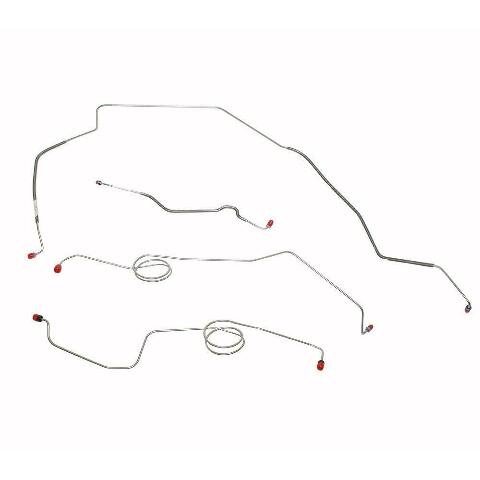 1977-1979 Ford F-100 Front Brake Line Kit 4x4 Power Disc Brakes - TKT7846SS
