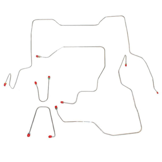 GM Front Brake Line Kit; Fine Lines-TKT9531COM - Brake Hoses Car Part People