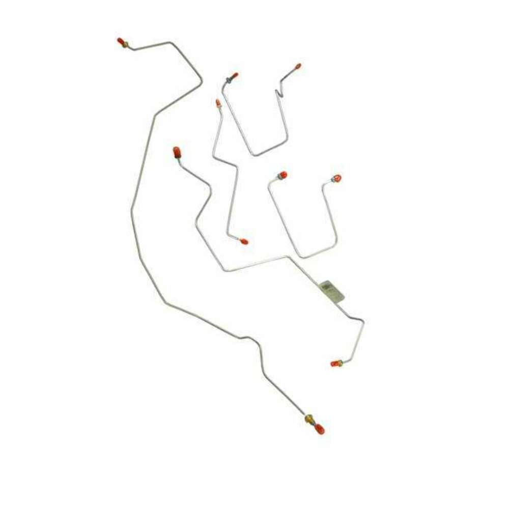 Front Brake Line Kit for 98-00 Chevrolet S10 2WD w/o ZR2 Stainless TKT9804SS - Front Lines Car Part People