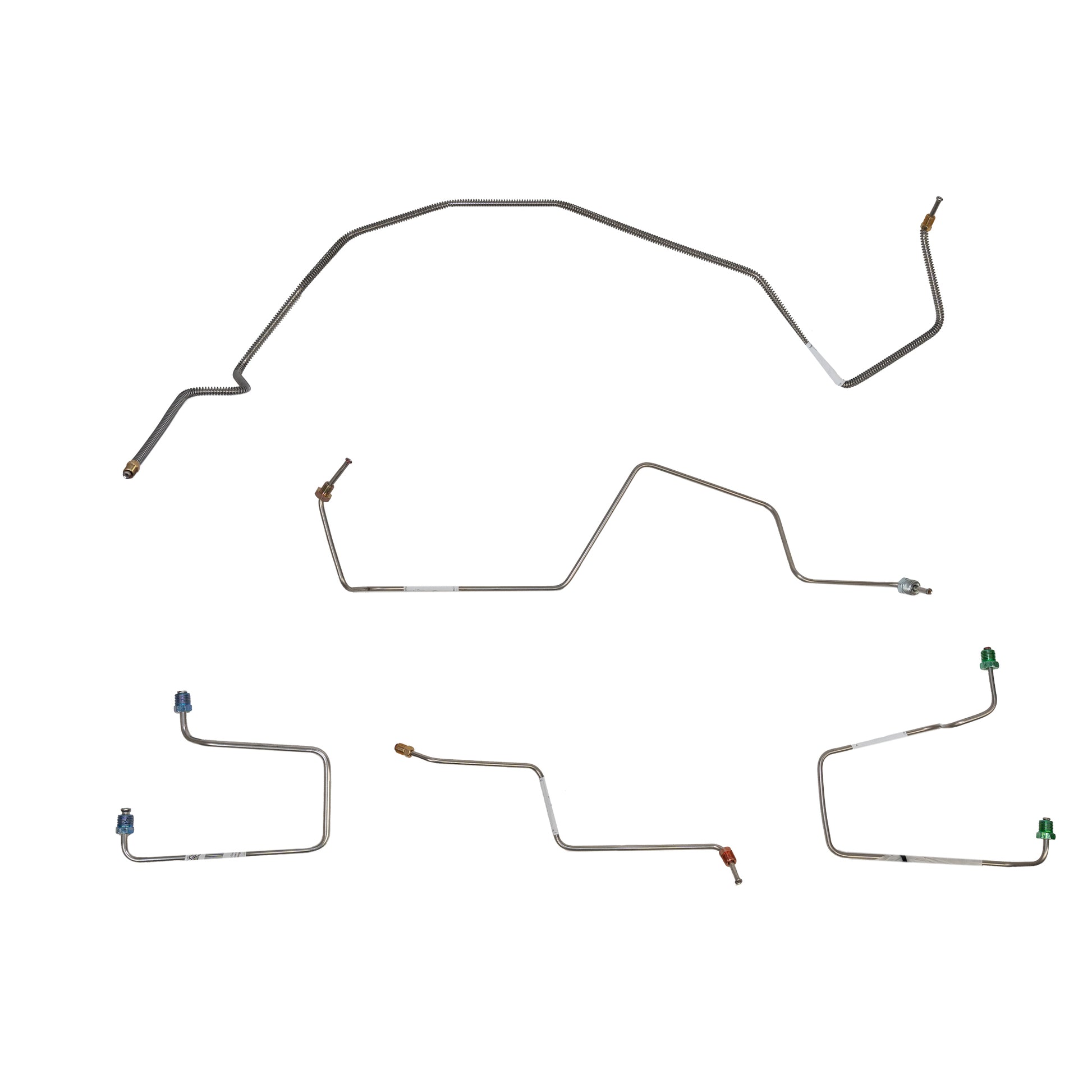 Front Brake Line Kit for 98-00 Chevrolet S10 2WD w/o ZR2 Stainless TKT9804SS - Front Lines Car Part People