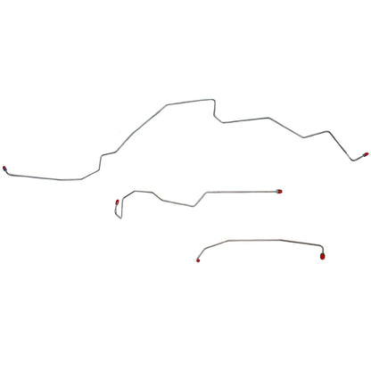 Ford Front Brake Line Kit; Fine Lines-TKT9941SS - Brake Hoses Car Part People