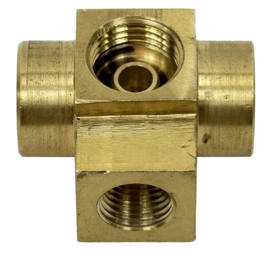 Fits 1958-1961 Chevrolet Full Size Tri Power 4 Way Brass Adapter TPF001