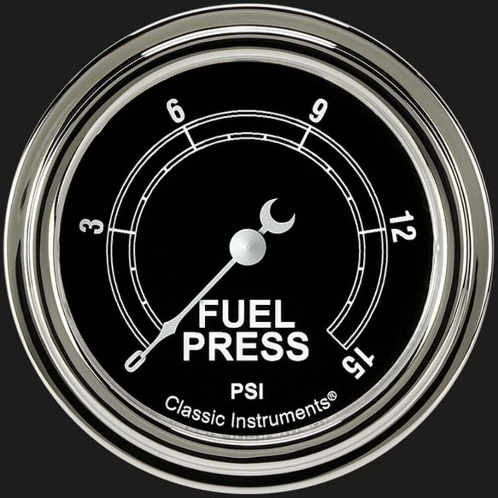 Traditional 2 5/8" Fuel Pressure Gauge, 15 psi TR345SLF