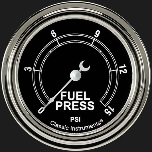 Traditional 2 5/8" Fuel Pressure Gauge, 15 psi TR345SLF